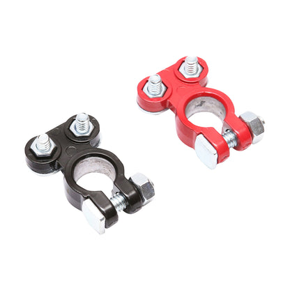 Set of red and black battery terminals with screw fastening Breckner Germany