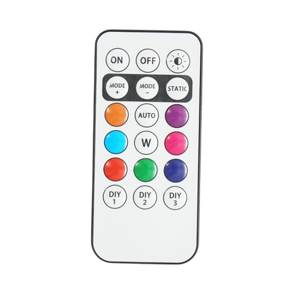 Set of 10 RGB strobe LED lights with remote control, 10 modes, 8 colors, 110mAh lithium battery rechargeable via USB-C, IP65