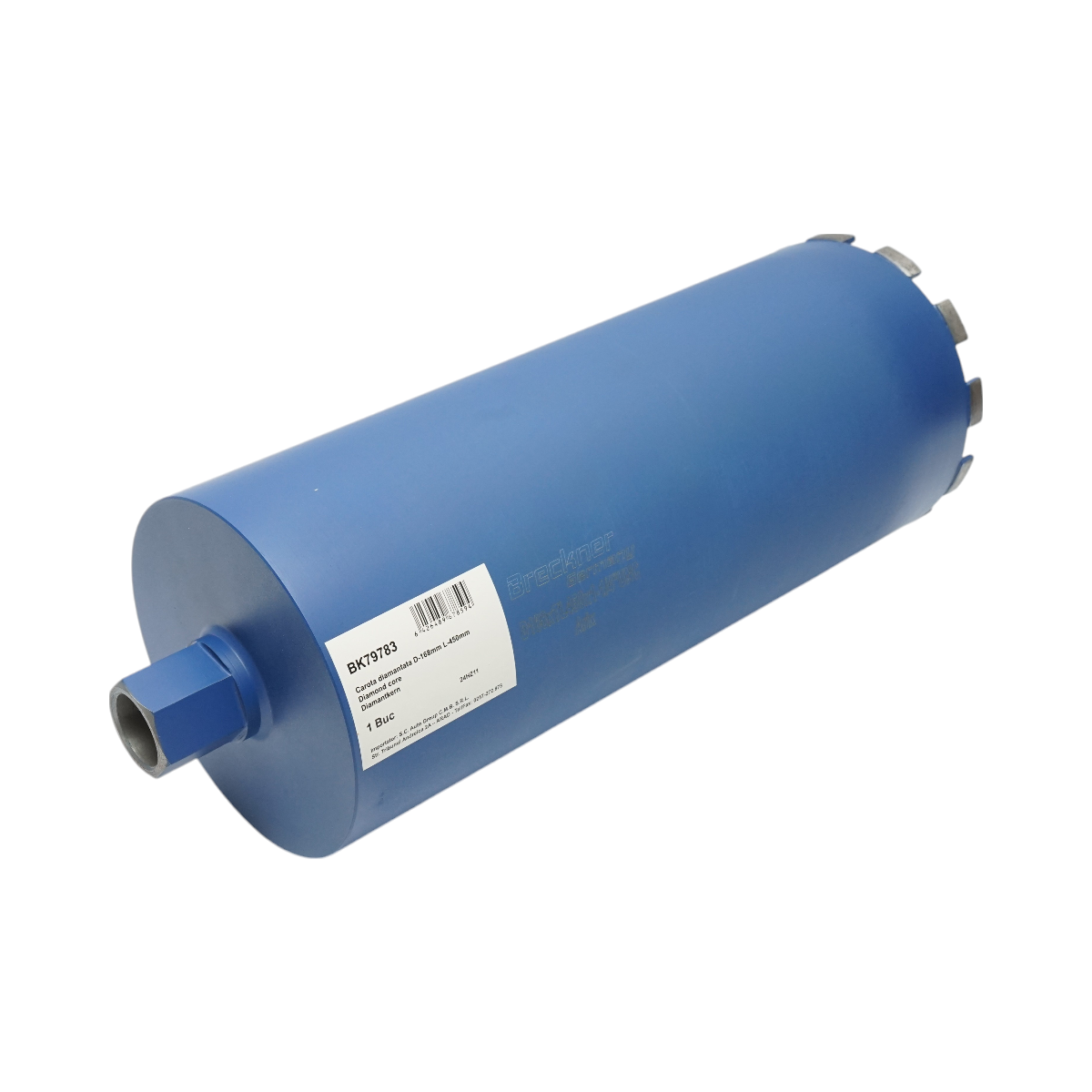 Diamond drill 168x450mm with 1-1/4 UNC internal thread, wet drilling for concrete, brick Breckner Germany