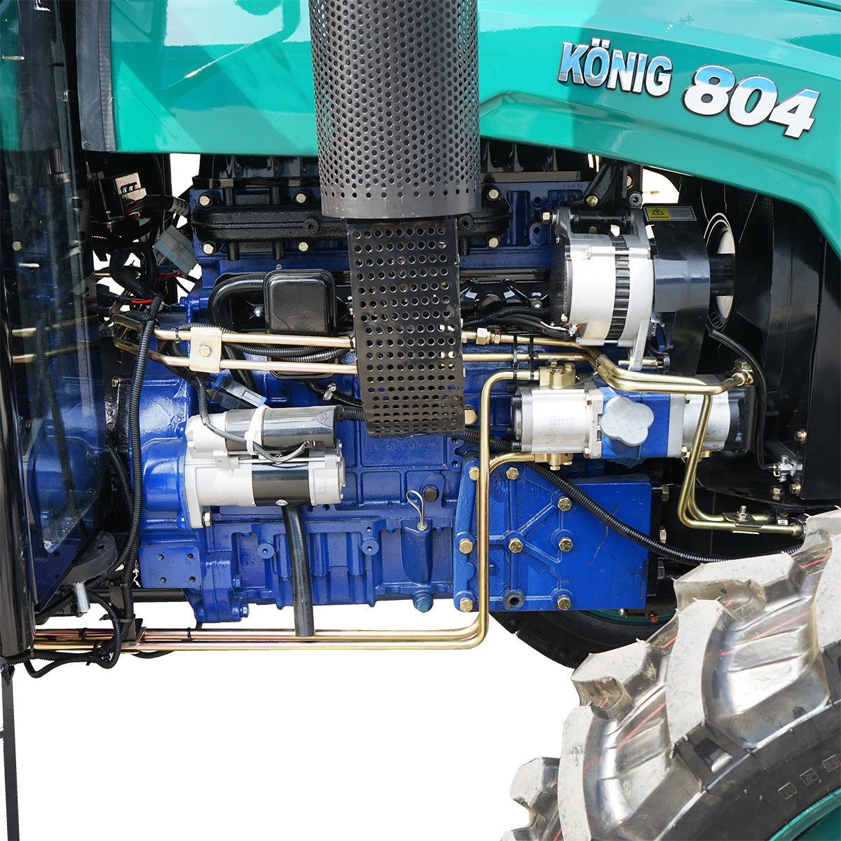 KONIG 804 tractor, 4x4, 80HP, with cabin, wheels 9.5-24/14.9-30