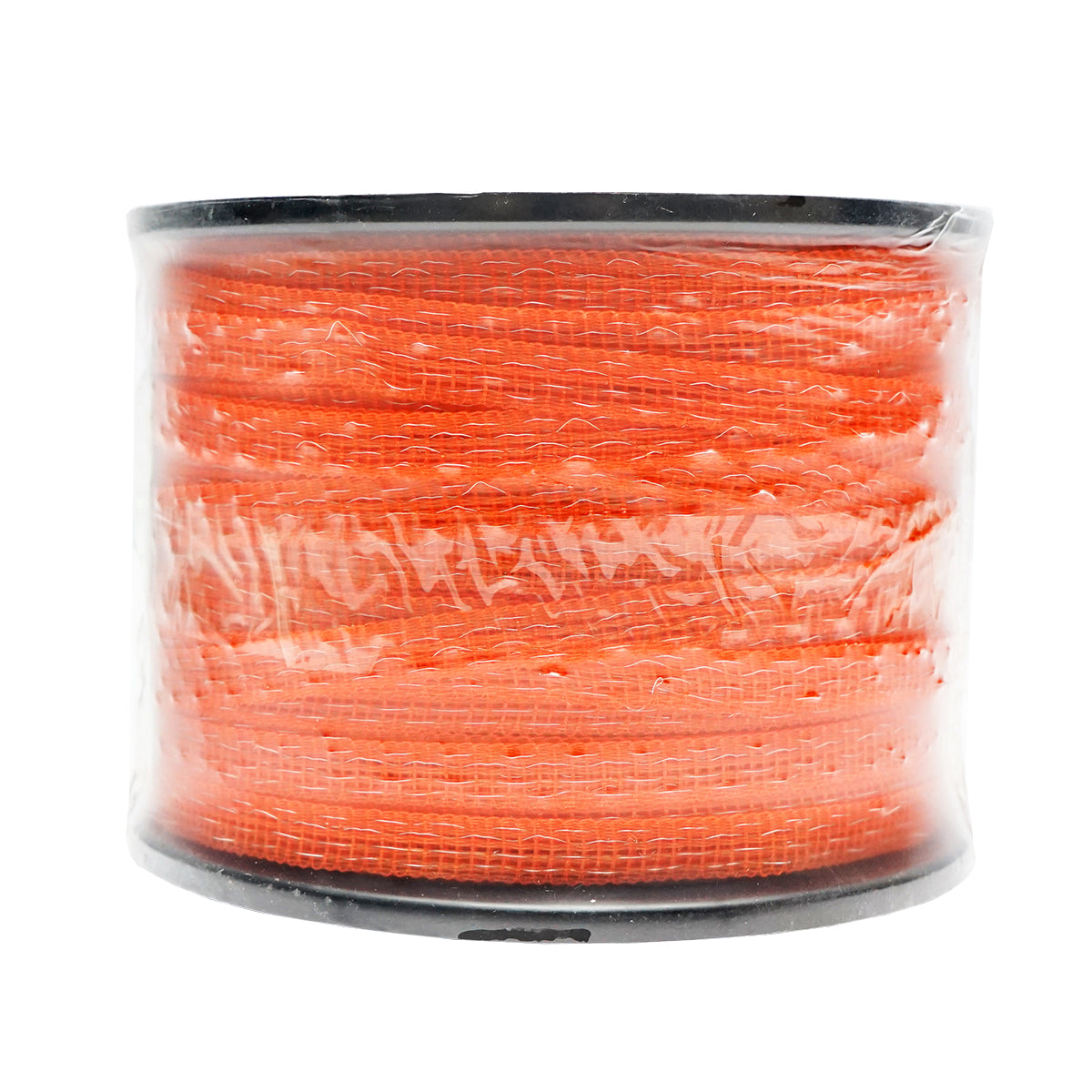 Orange tape roll 10mm with metal insert 4x0.15mm SS, resistance 12 Ohm/m, 200m electric fence Breckner Germany