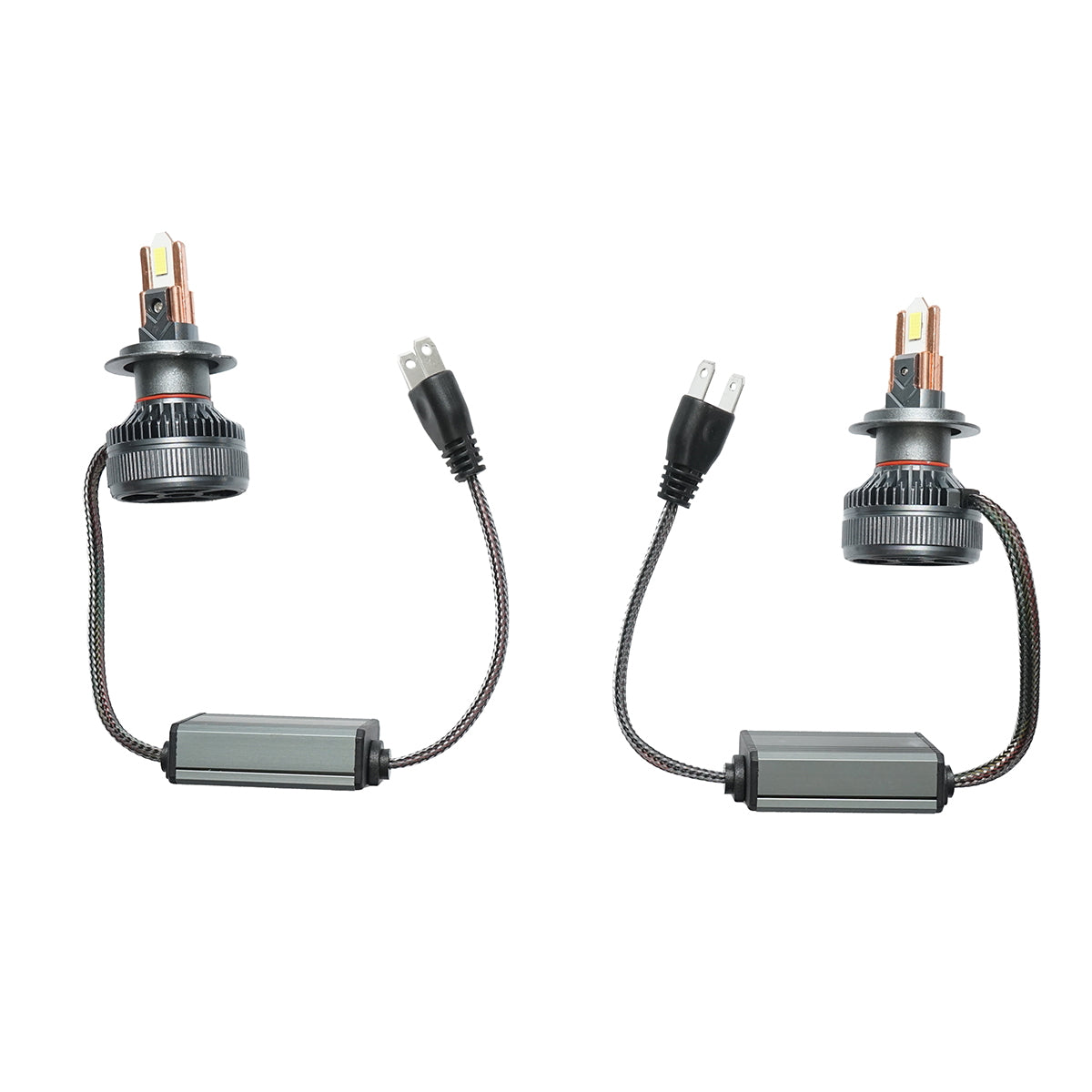 Set of 2 H7 LED car bulbs, 60W, 12-36V cold white light