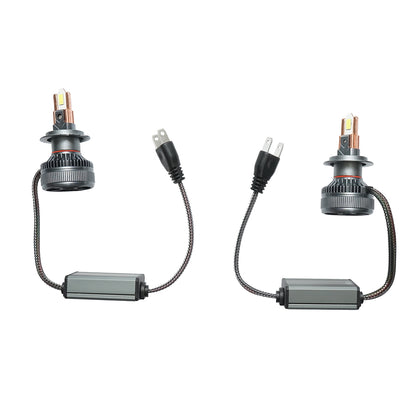 Set of 2 H7 LED car bulbs, 60W, 12-36V cold white light
