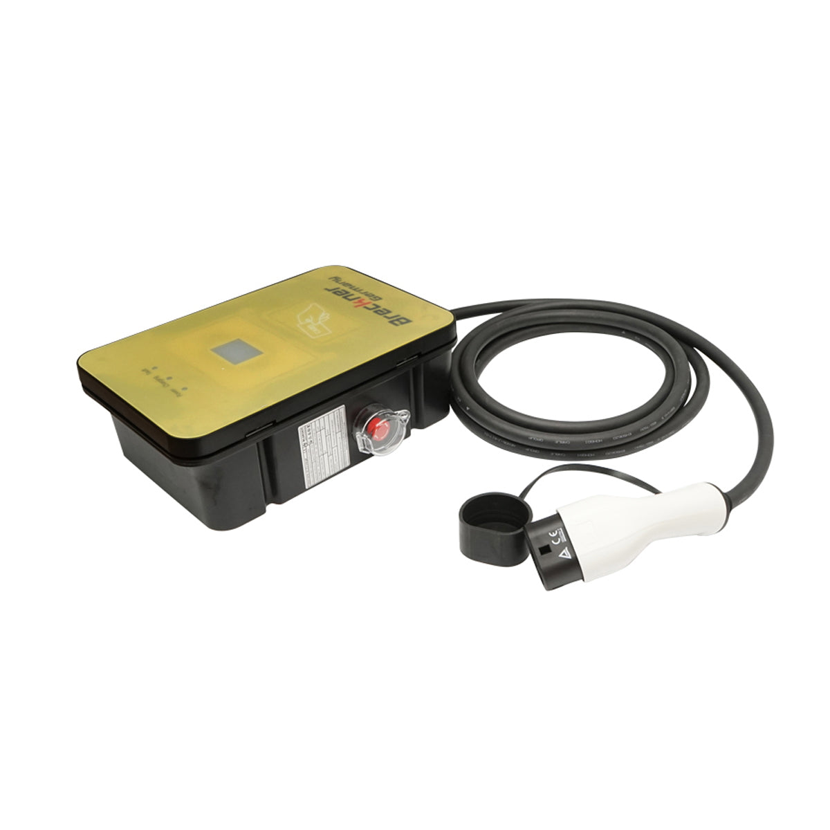 380V charging station, 5M, Type 2, wall-mounted AC 22KW with charging connector