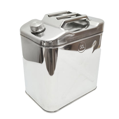 30L stainless steel canister with flexible hose and screw cap