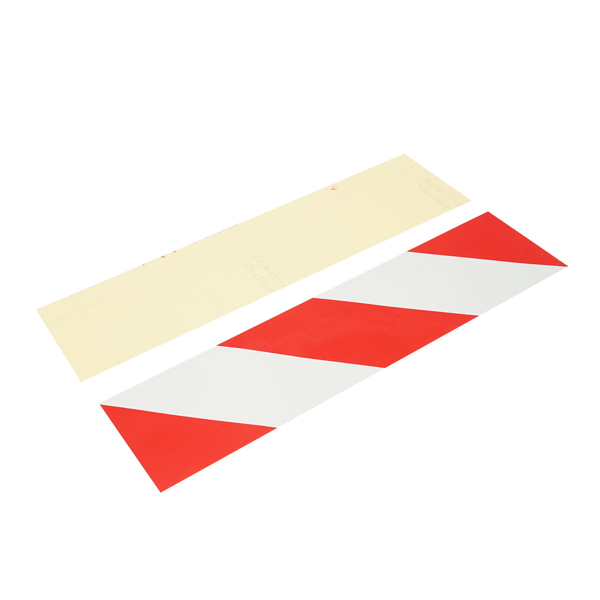Red-white striped reflective sticker