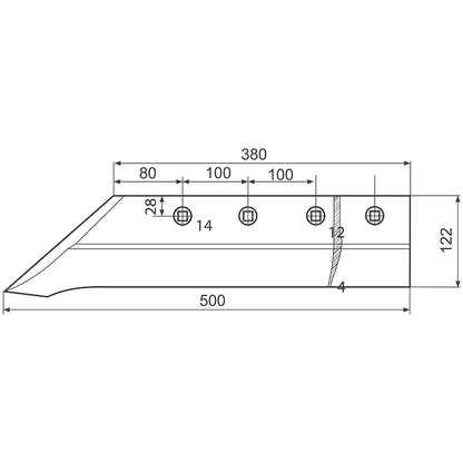 Vogel Noot model PP3 and PP4 plow share with chisel/chisel