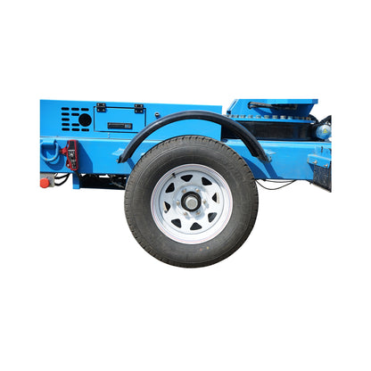 Trailer-mounted platform/scaffold for working at height 16m, 200Kg with remote control gasoline engine