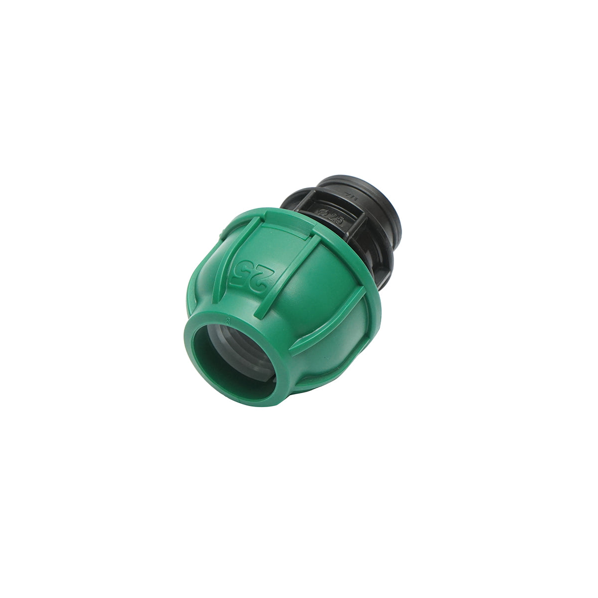 Compression fitting with inner thread D25mmx1/2 toll, PN10 Bar for irrigation systems