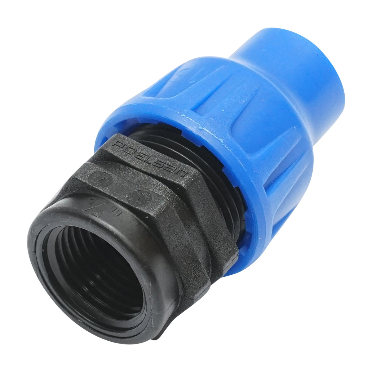 Connector fitting for drip tubing D16mmx1/2 inch with internal thread for irrigation systems