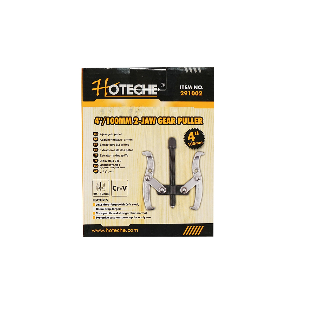 Bearing extractor with 2 arms 4/100mm Hoteche