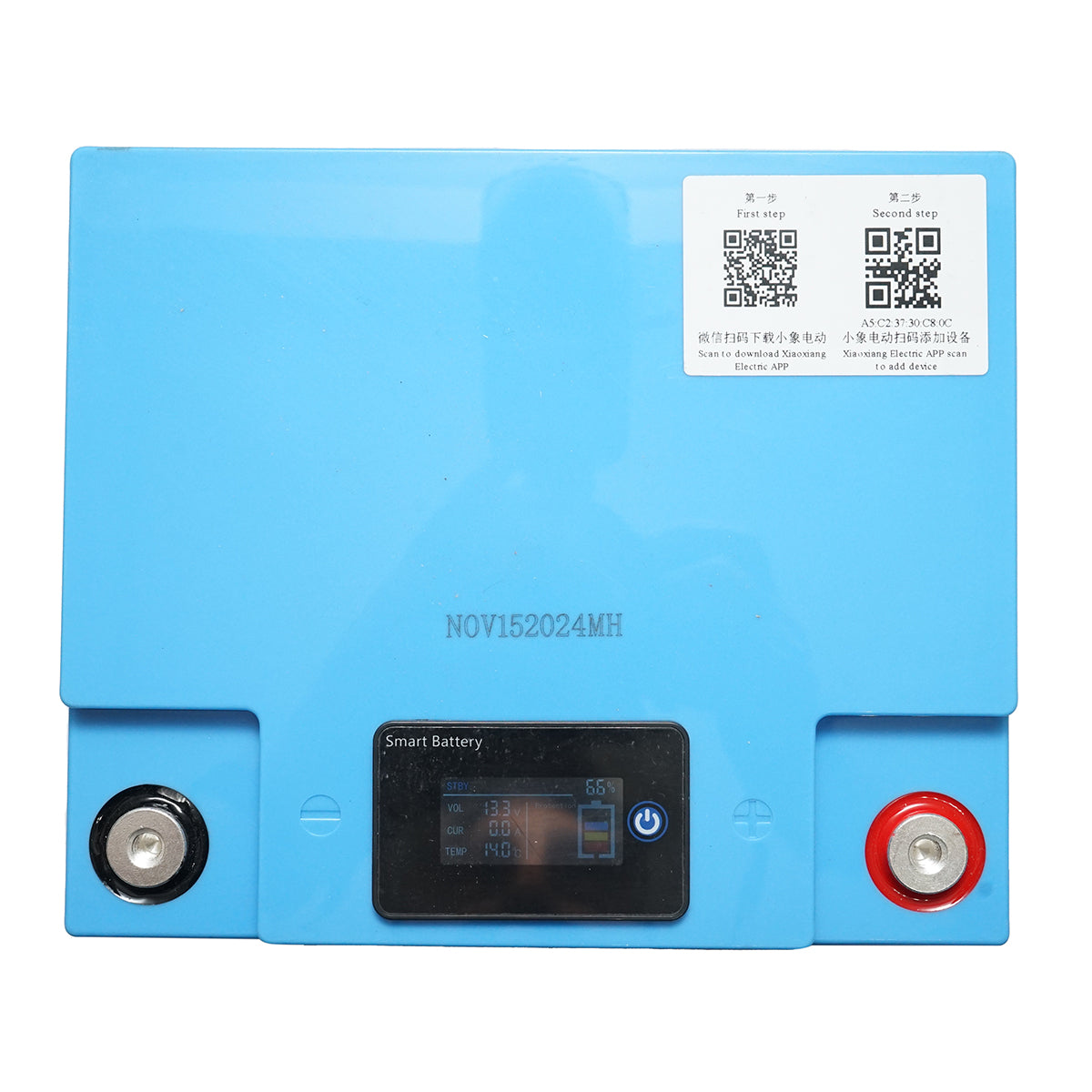 Li-ion LifePo4 Battery 12.8V, 50Ah with BMS, Bluetooth, LCD display and temperature protection Breckner Germany