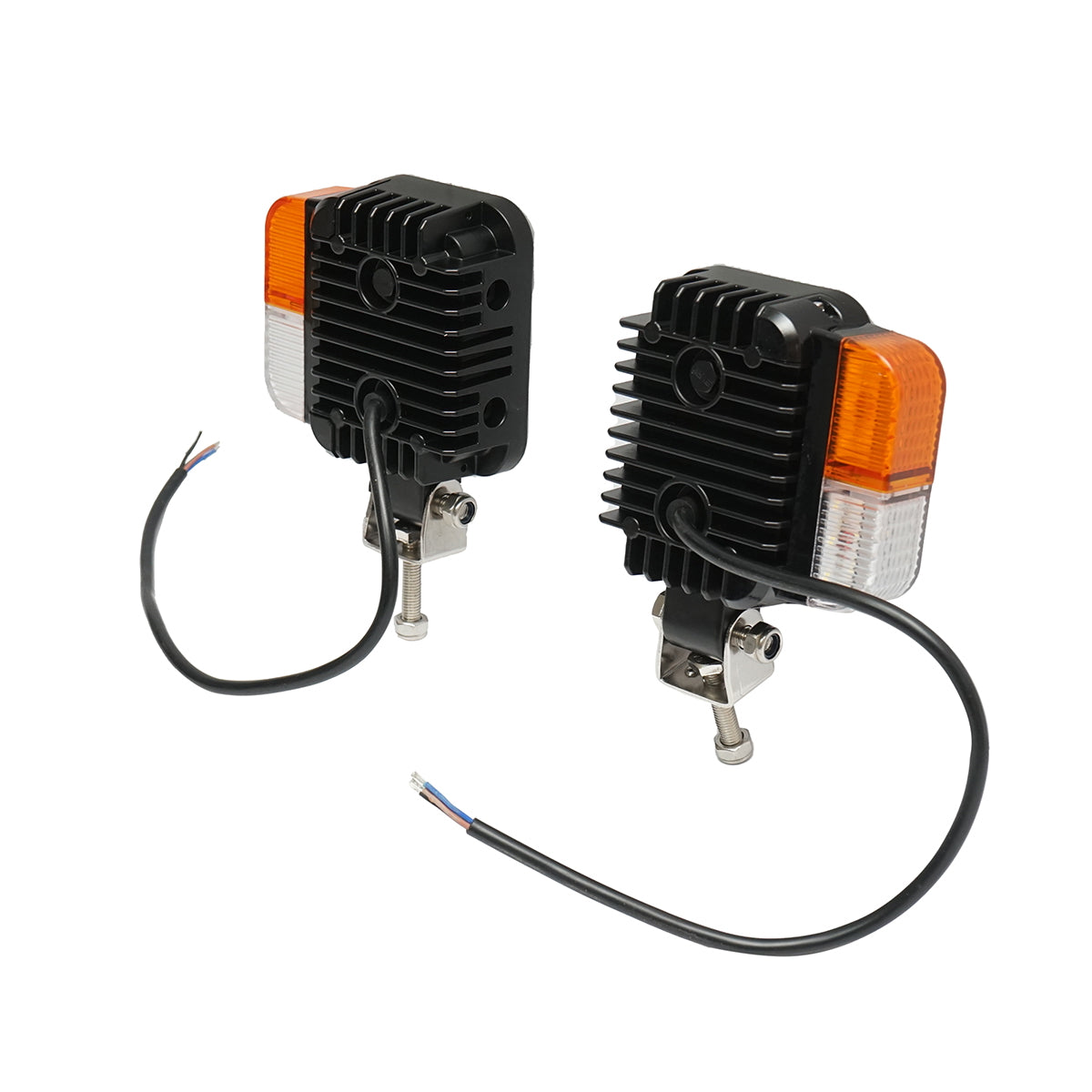 Universal tractor headlights left and right with LED 10-80V, color temperature 6000K, 3W LED positions and 3W LED signaling Breckner Germany