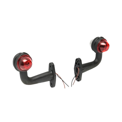 Set of LED side marker lights 24V red-white durable PVC