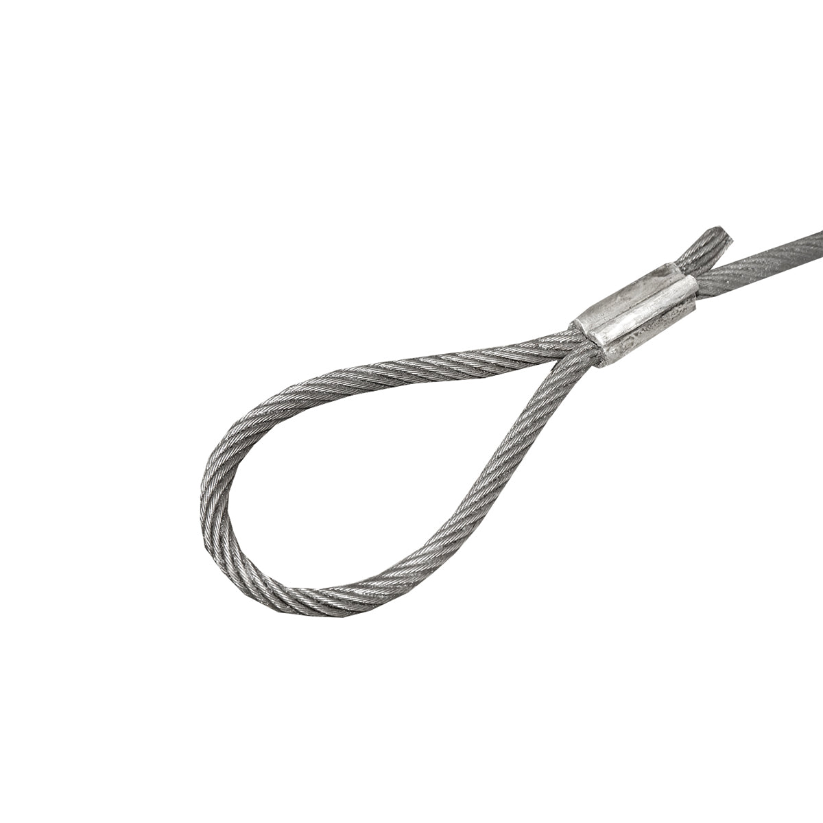 Steel cable/winch rope with a thickness of 16mm and a length of 6m with rings for towing or lifting