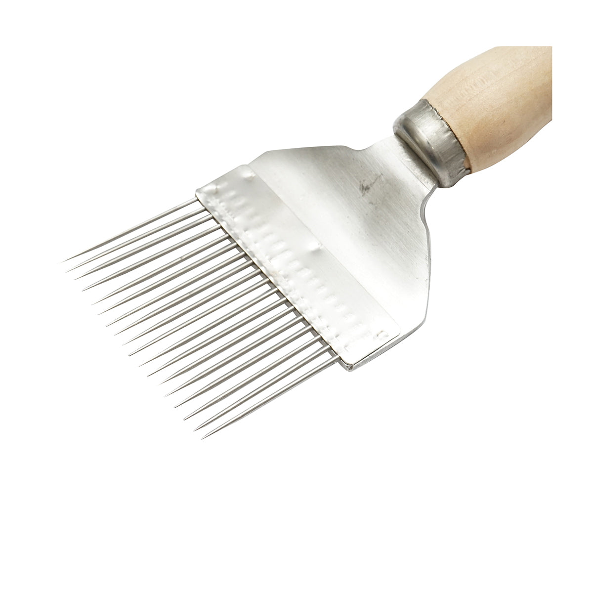 Stainless steel descaled fork with wooden handle 215mm