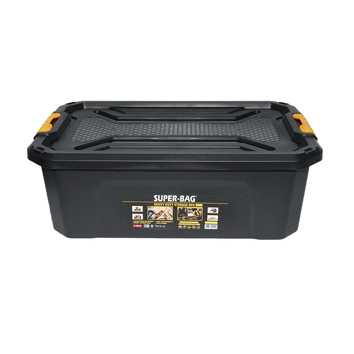 Storage box with lid for heavy loads 30L 580x380x200mm