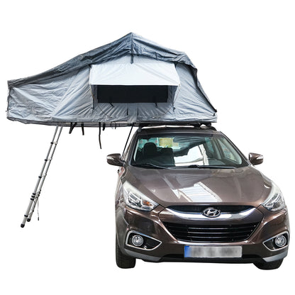 Waterproof car tent for 3 people, ceiling attachment with extension, platform, and ladder