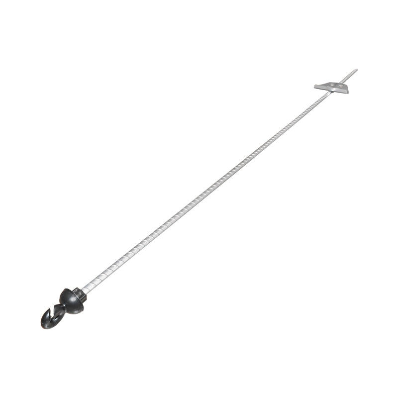 Metal pole 1080mm with insulator 59x33mm for electric fence Breckner Germany