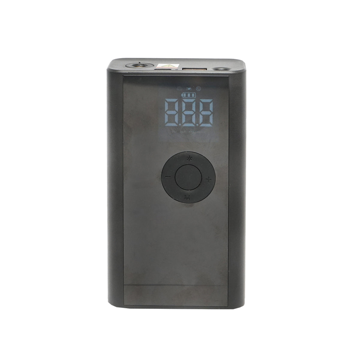 Black portable air compressor 36W rechargeable 4000mA battery with accessories