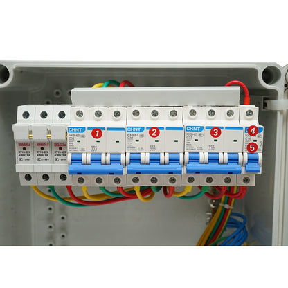 Group distribution board for construction site 2x230V/16A, 3x400V/32A, 12 modules 460x270x160mm IP44/67 SUNTREE
