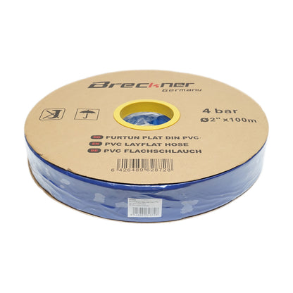 Flat water irrigation hose made of PVC 2 toll length 100m, PN4 Breckner Germany