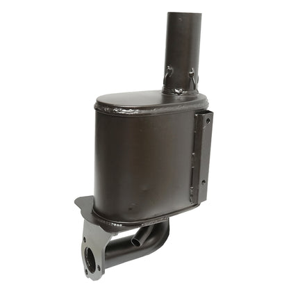 Exhaust muffler 240x150mm for JCB 3CXS-PC, 4CX-PC, 3CX, 215/3CX 15, 214e/3C 14, 215S/4CX 15, 214/3CX 14-PC, 3CX-T, 4CX, 3CXS OEM 128-H2997