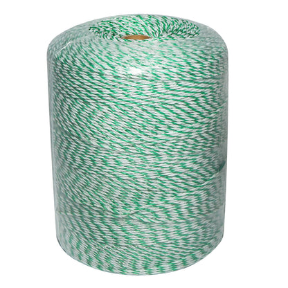 Roll of fluorescent green-white wire 2.5mm 3x0.2mm SS, 1x0.25mm Cu, 1000m electric fence Bourget