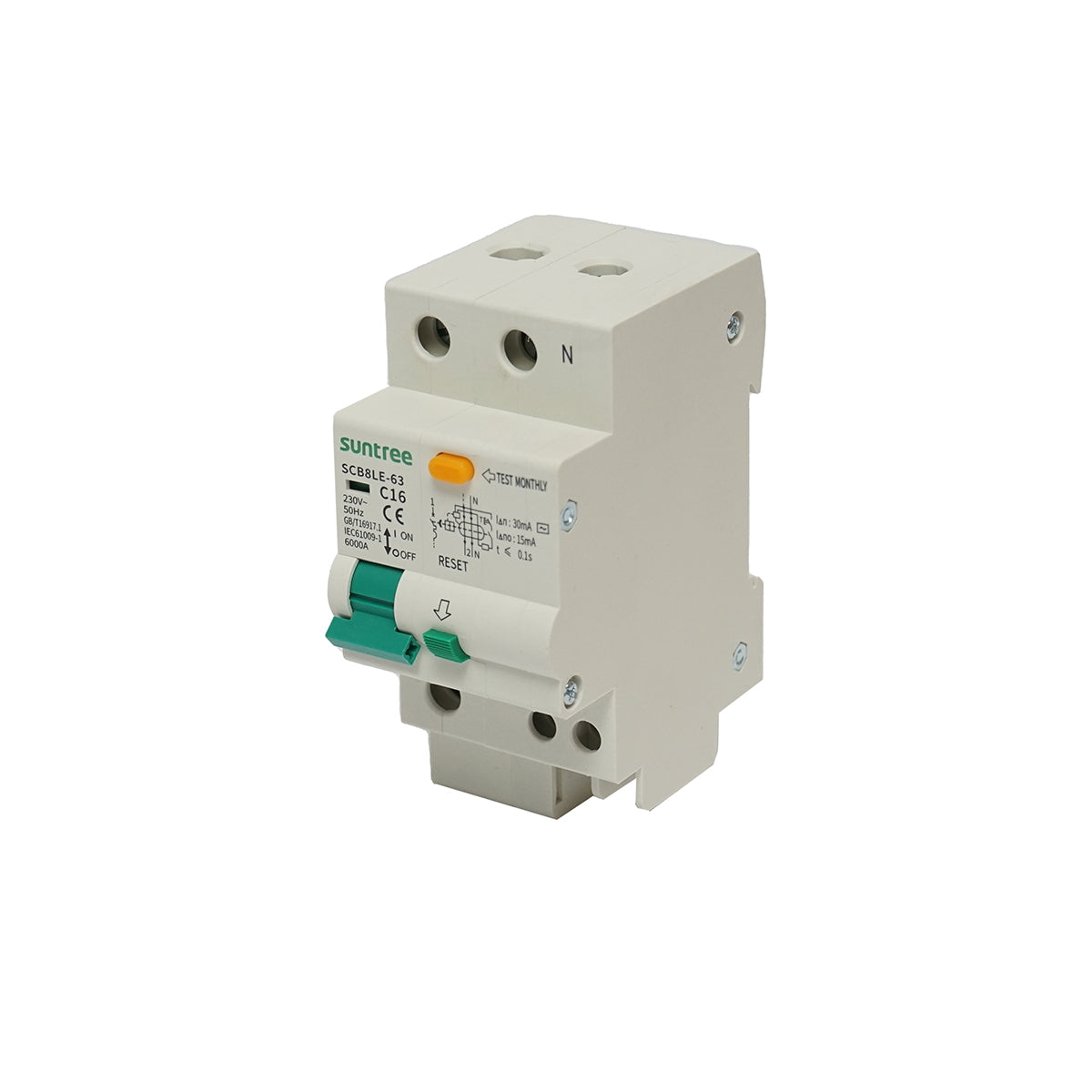 Differential safety 1P+N, 16A, 30mA Suntree
