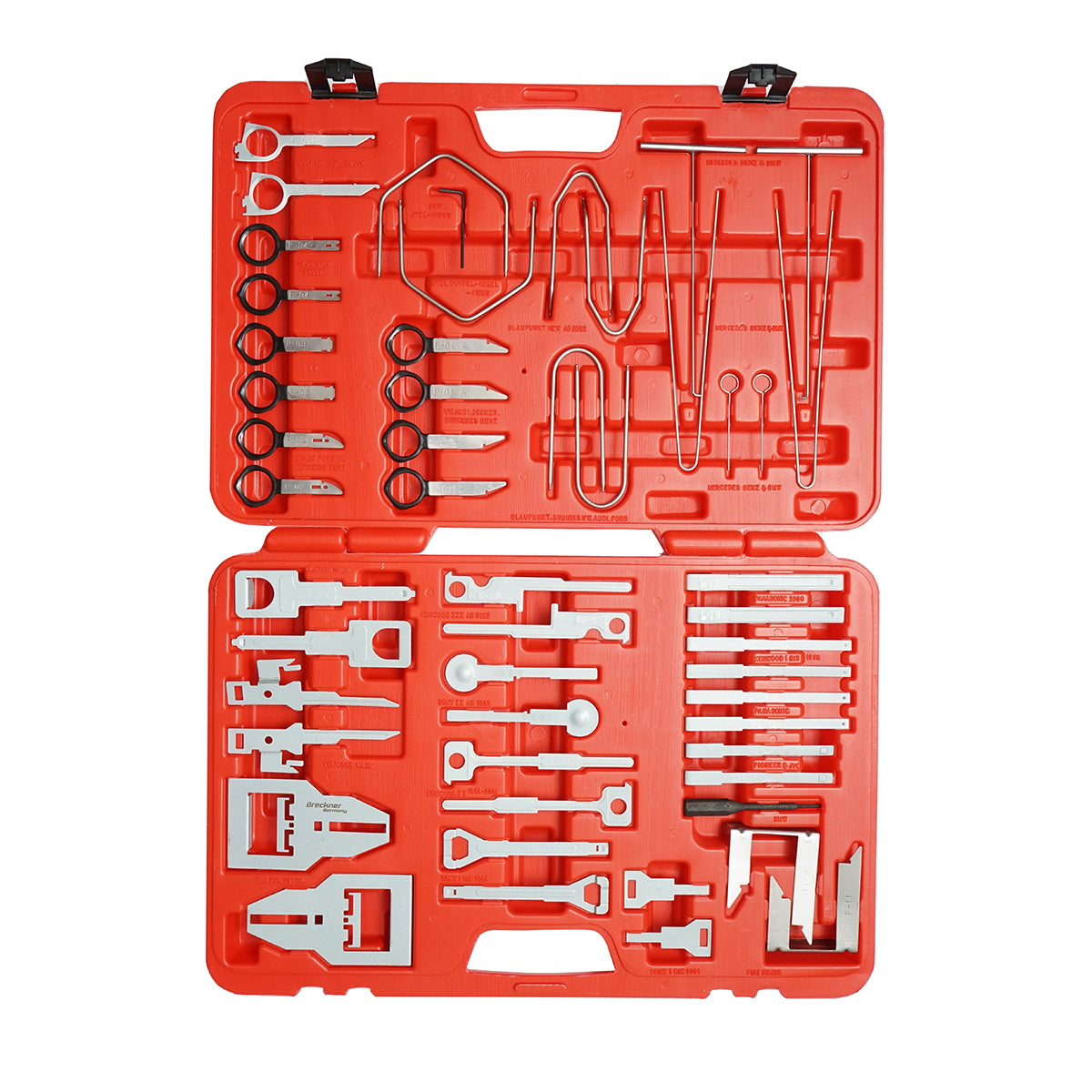 Extractor toolkit for disassembling car radio/navigation devices 52 pieces Breckner Germany