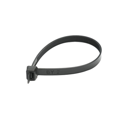 Facet, plastic collar 7.6x200mm, black, set of 100 pieces Breckner Germany