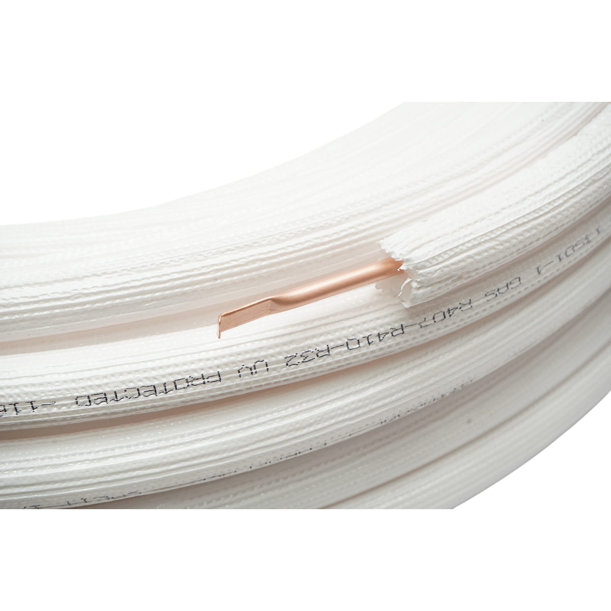 Isolated copper pipe 1/4 (6.35mm), wall thickness 0.70mm, insulation 6mm for air conditioning installations 50m/roll