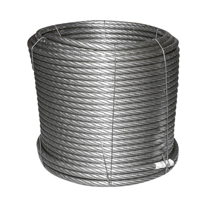 Steel winch cable 6x25, Ø 13mm metal core hammered 0.95Kg/1m 90m/roll