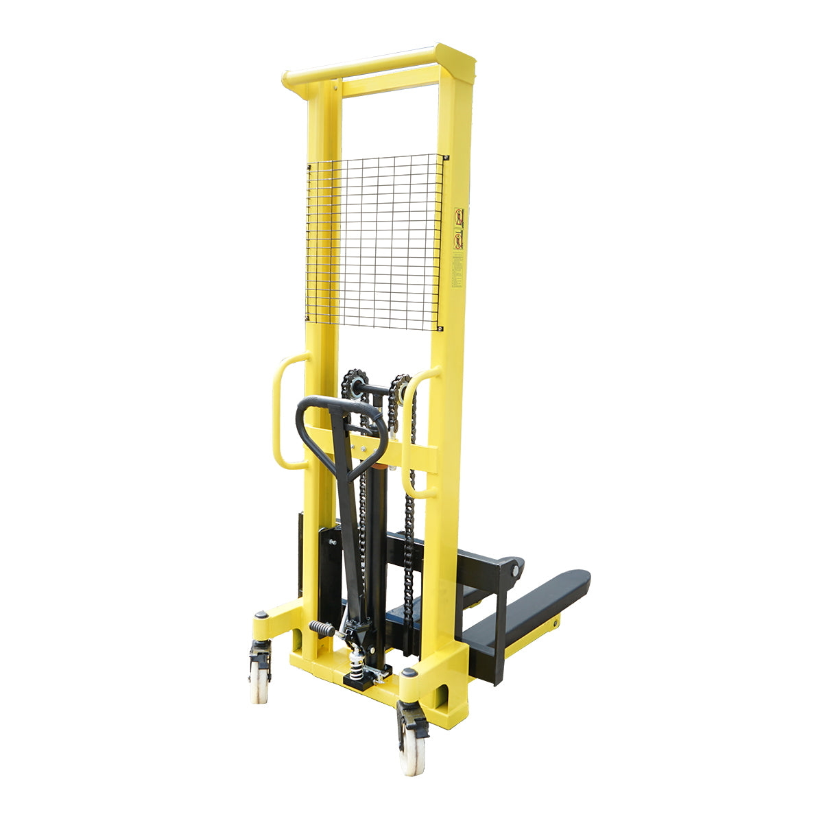 Manual pallet with a maximum load of 1T and a maximum height of 1.6m