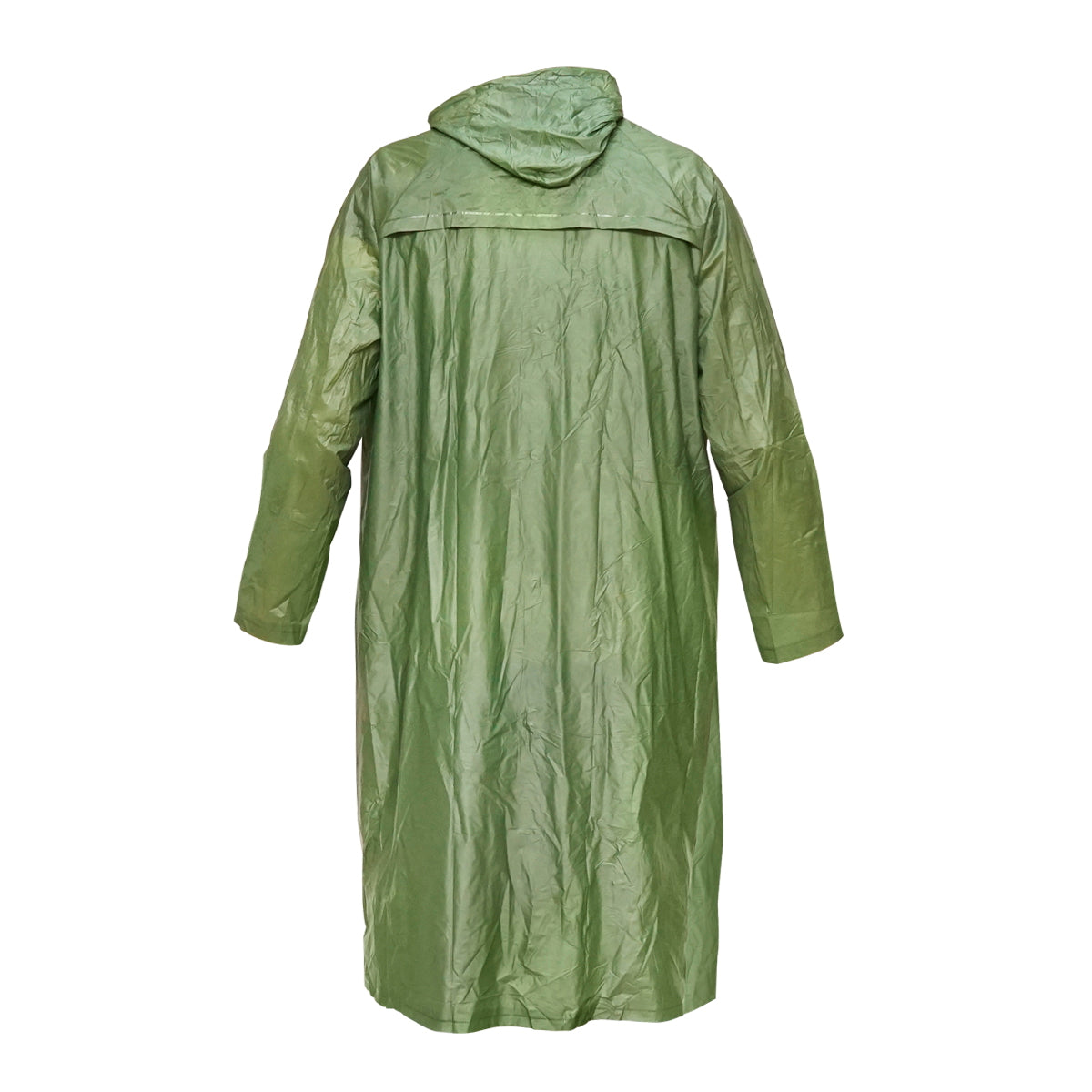 XXXL waterproof poncho with hood made of PVC, 2 pockets, snap closure, dark green Breckner Germany