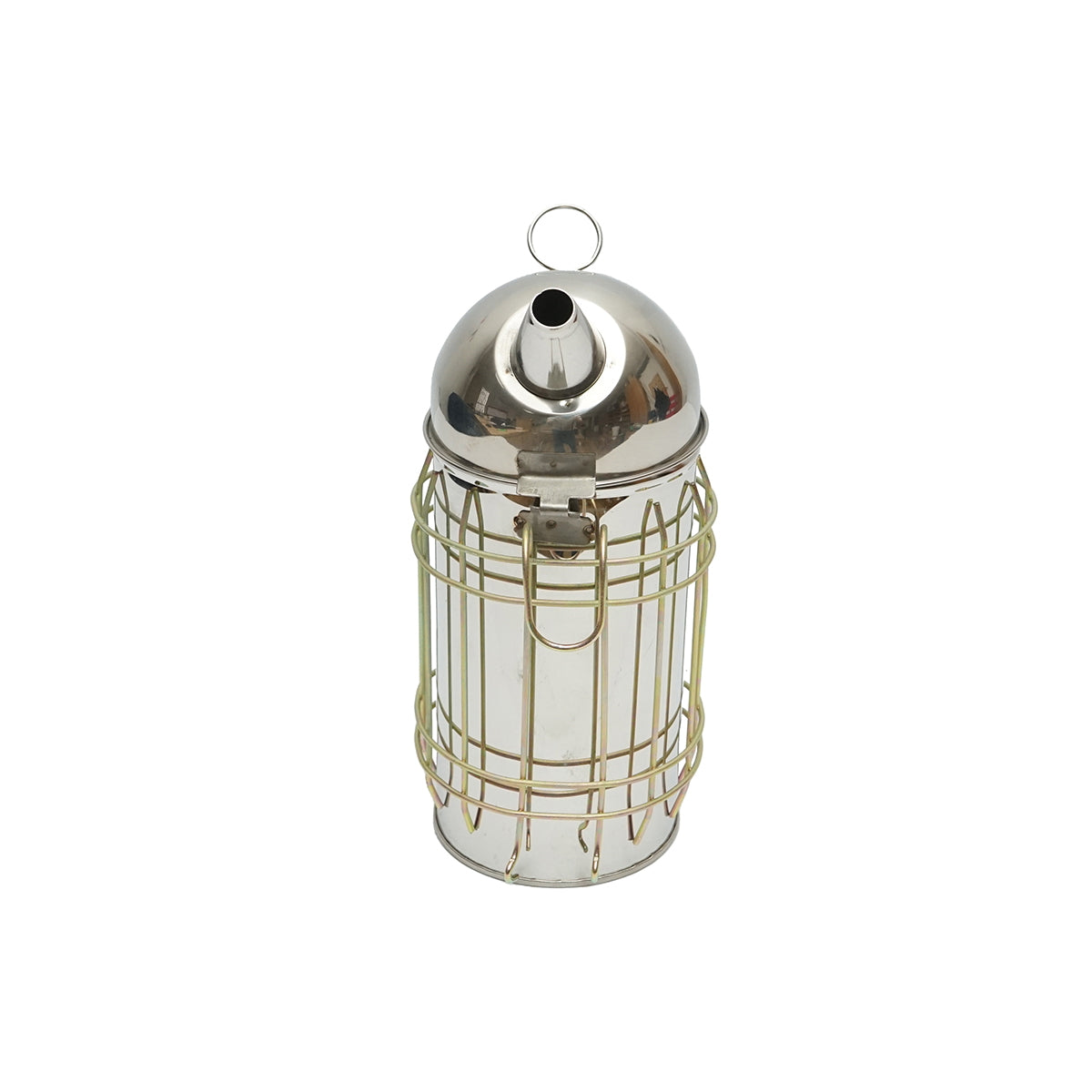 Stainless steel electric bee smoker with thermal shield cylinder, USB charging 190mm