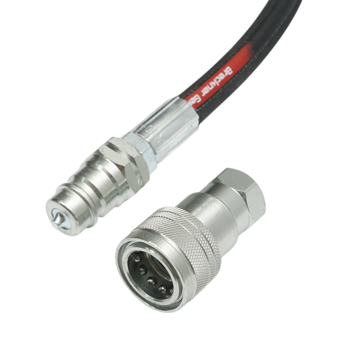 Certified pressure hose for hydraulic pullers 70cm with fittings 1/2 + 3/8 and a Mos valve.