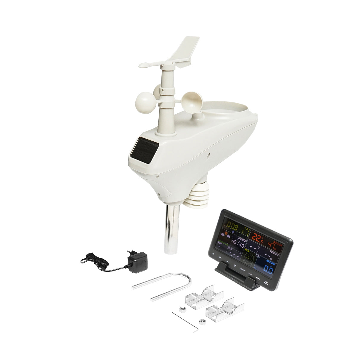 Professional WIFI weather station with UV index and lux meter, transmission distance in open field 100m
