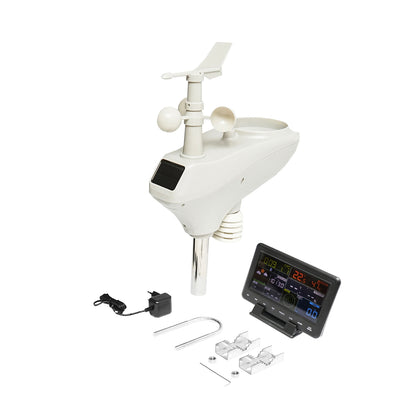 Professional WIFI weather station with UV index and lux meter, transmission distance in open field 100m