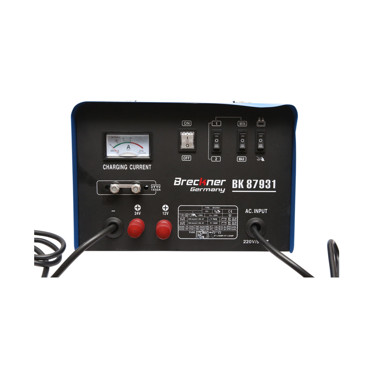 Car battery charger/starter 12/24V max 300A Breckner Germany