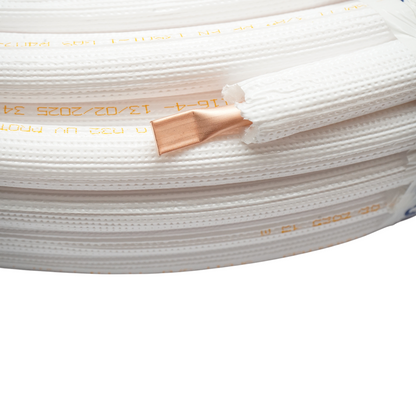 Isolated copper pipe 3/8 (9.52mm), wall thickness 0.70mm, insulation 6mm for air conditioning installations 50m/roll