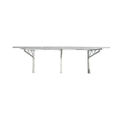 Carport for 2 cars with a system, structure for mounting photovoltaic solar panels (660W) 9.24KW