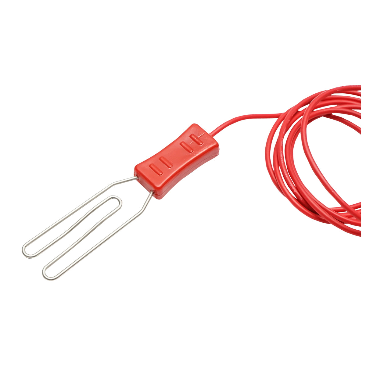 Junction cable with red crocodile clip for electric fence