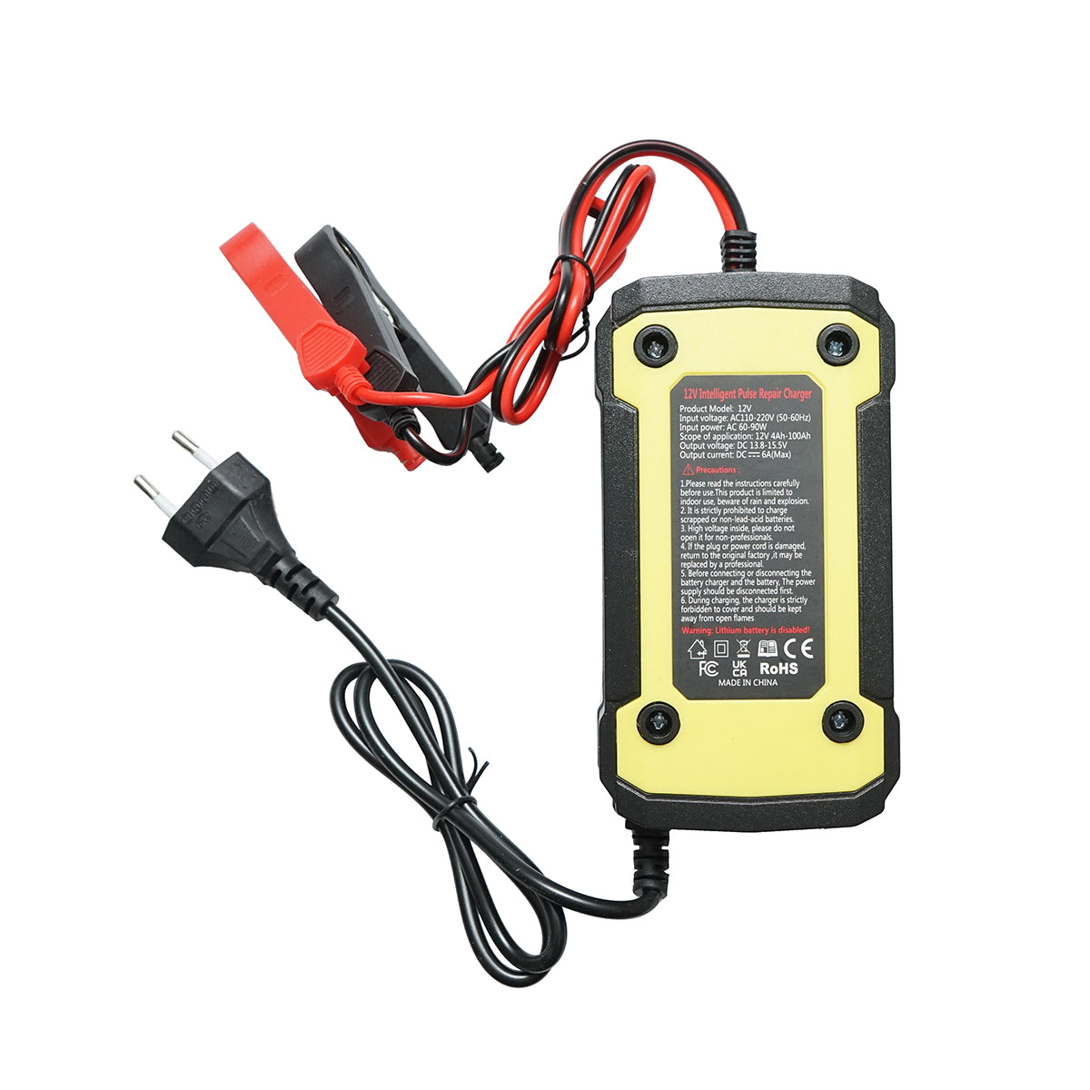 Charger, digital battery charger for car/motorcycle, with repair function 12V 6A