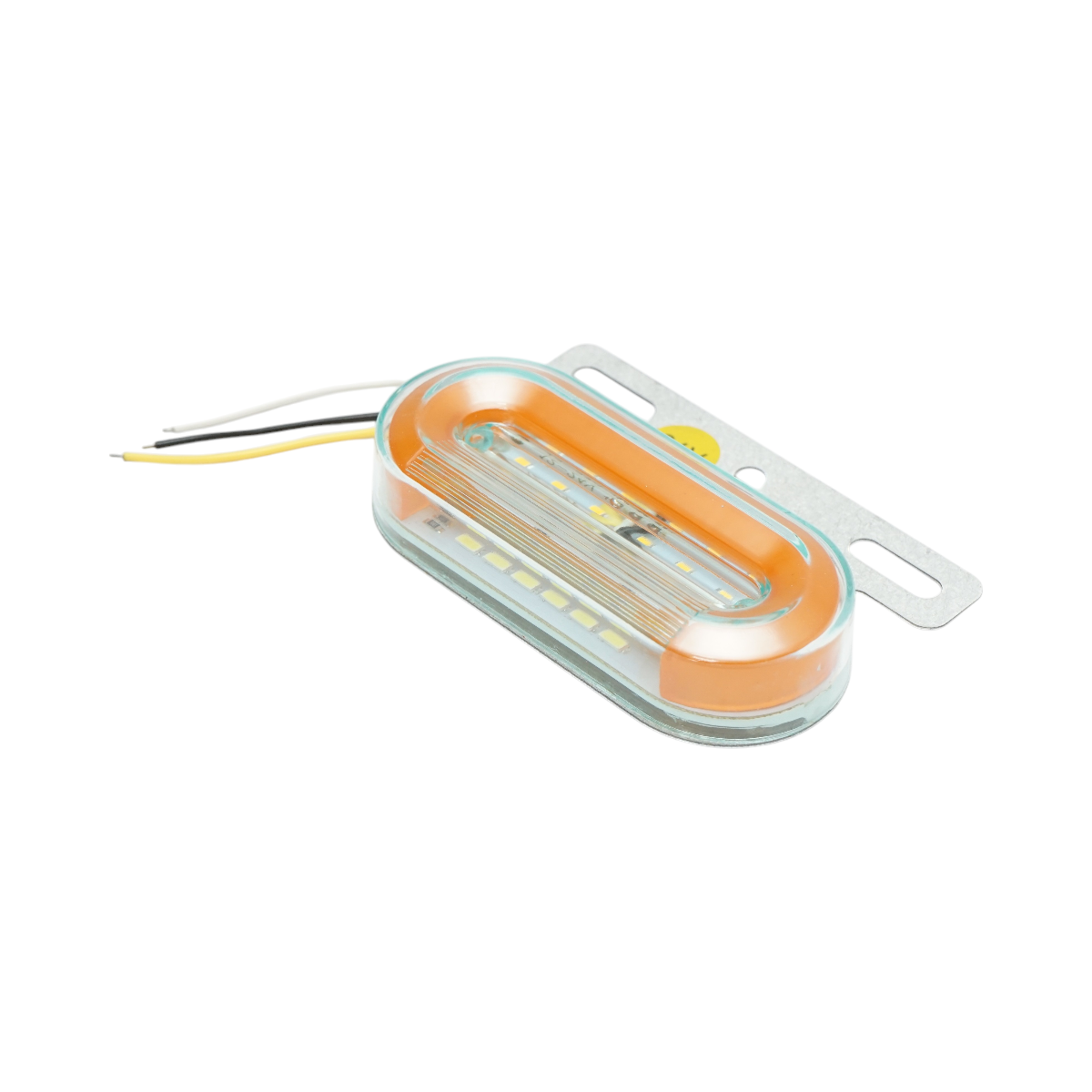Yellow-white side marker lamp with 6 LEDs 24V Breckner Germany