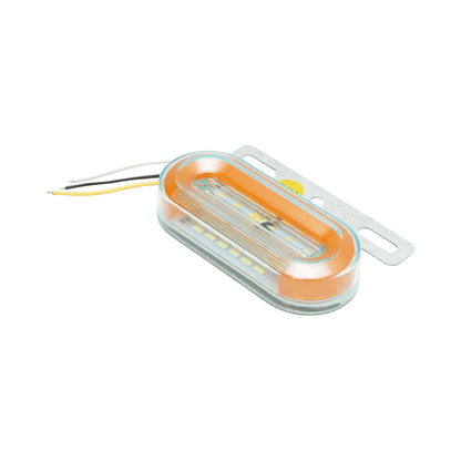 Yellow-white side marker lamp with 6 LEDs 24V Breckner Germany