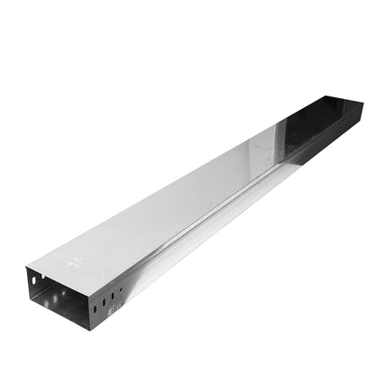 Non-perforated galvanized metal gutter 100x200x2000mm