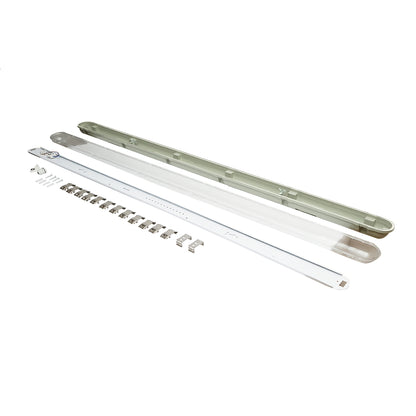 LED fluorescent tube light fixture 1x58W, 220V, 1560x80x90mm IP65 Breckner Germany