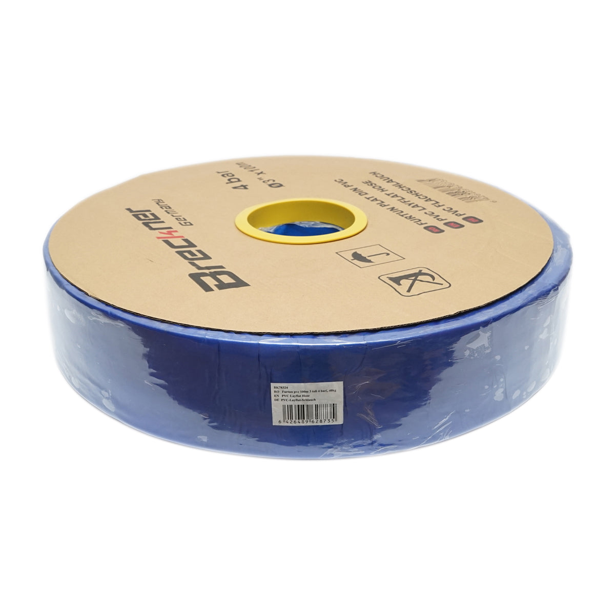 Flat water hose for irrigation made of PVC 3 toll length 100m, PN4 Breckner Germany