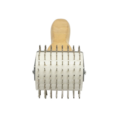 Stainless steel uncapper with wooden handle